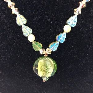 Peridot colored necklace